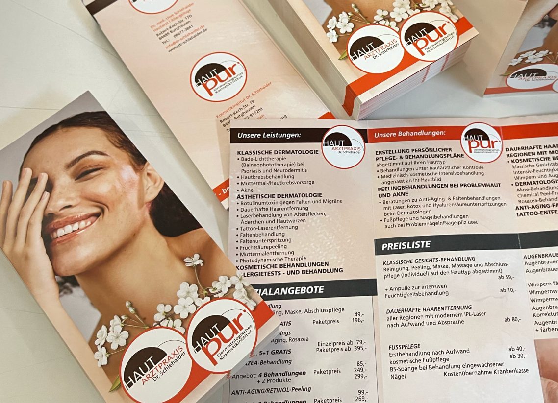 Flyer Dr. Schlehaider und Haut Pur
